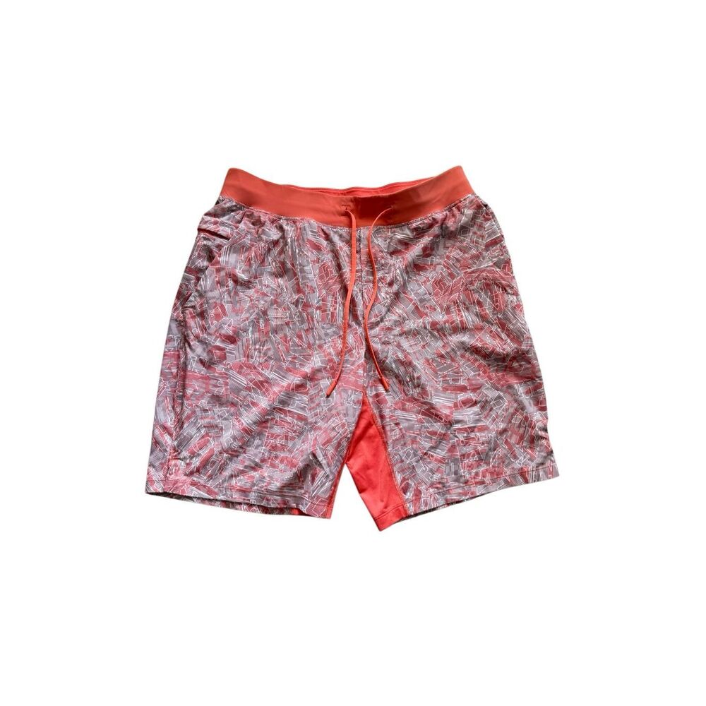 Lululemon Mens Parallel Divide Warm Coral T.H.E. Short Linerless Shorts Large